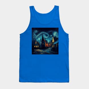 Starry Night Over Hogsmeade Village Tank Top